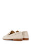Women's Beige Leather Masculine Loafer 26Pfd350118 - 6