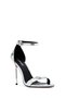 Women's Silver Buckle High Thin Heeled Evening Dress Shoes Metallic Genuine Leather Sandals 25Sfd494532 - 7