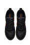 Women's Black Lace-Up Thick Sole Sports Shoes, Patterned Genuine Leather Sneaker 25Afd142114 - 7