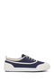 Women's Blue Lace-Up Jean Leather Sneaker 26Pfd370714