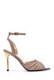Women's Beige Ankle Boots Buckled Stiletto Heel U D Leather S Sandals 26Sfd490018