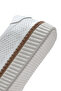 Women's White Lace-Up Thick-Soled Sports Shoes, Leather Sneaker 26Pfd500618 - 8