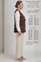 Women's Plus Size Short Vest Honeycomb Textured Lace-Up Front Summer Thin Fabric Mom Vest - 3