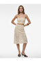 X Melis Ağazat - Cotton Embroidered A-Line Midi Skirt