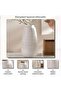 Reynolds Ceramic Ribbed Decor Vase 13x13x25.3cm - White - 4