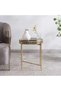 Viggo Metal Decor Stand With Tray 42x42x47cm - Gold - 4