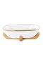 Paco Oval Serving Bowl With Bamboo Base 1.8L - White - 2