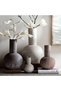 Selina Stoneware Vase With Tall Neck 31.1x31.1x50cm - Brown - 4