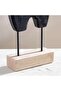 Jora Wooden Abstract Sculpture 20x8x76cm - Black - 4