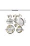 Blossomy 32-piece New Bone China Dinner Set -white & Green - 8