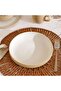 Sienna Spiral Stoneware Salad Bowl Dia22cm --white & Light Brown