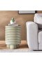 Pietra End Table Round Pu - Green - 2