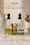 Black and Double Square Glass Liquid Soap Dispenser with Stand 500ml