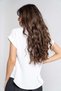 Solid Front-Button Blouse with Short Sleeves - 3