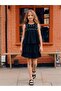 Stone Washed Skirt for 10-13 Years Old - Black