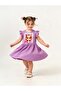 Girl's Short Sleeve Lycra Combed Cotton Printed Dress - 3