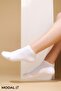 Modal Women's Boxed 7 Pairs of Booties Socks White - 4