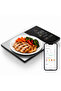 NKS-4540B Elegant Smart Nutrition Kitchen Scale with Auto Calorie Tracking, Stainless Steel LED Platform, Bluetooth Fitdays+ Sync, 5kg Precision Weighing –Black