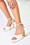 White Thick Platform Heeled Women's Shoes M570345609