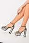 Platinum Mirror Platform Thick Heeled Evening Dress Shoes M348202534 - 4