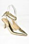 S369751108 Gold Patent Leather Ankle Strap Heeled Shoes - 5