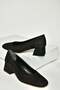 T752827002 Black Suede Low Heeled Women's Shoes - 4