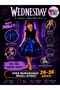 Light-Up Wednesday Costume Dress + Black Bag+Belt+Hand+Gloves +Wednesday High-Heeled Shoes Party