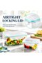 Rectangular Glass Storage Container 1000 ml Leakproof Microwave Safe BPA Free MCRB-100 - 3