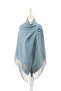 Blue Beige Double Sided Winter Shawl