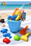 Sand Fun Ultimate Premier Set - Beach Bucket with Castle Molds and Tools - 2