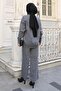 Stone Detailed Knitwear Suit Gray 6148 - 4