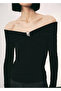 Strapless Blouse with Metallic Details