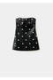 Leather-Look Dress with Staple Detailing - 3