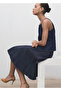 Pleated denim skirt - 6