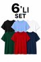 Kids T-Shirt Pack - Girls Boys Cotton Soft Short Sleeve Tee Shirts Set of 6