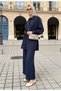 Strawberry Linen Shirt Summer Women's Hijab Suit – Comfortable Elegance with Pocketed Trousers (Size 36-48) Laciv - 4