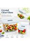 Glass Food Storage Container 1200ml, Square Airtight Storage Container BPA Free Microwave Freezer Safe MCSB-120 - 5
