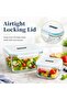 Glass Food Storage Container 920ml, Square Airtight Glass Container, BPA Free Microwave Freezer Safe MCST-092 - 3