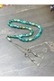 Double Tassel Blue Shades Crimped Amber Prayer Beads - 5