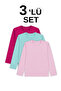 3-Piece Long Sleeve Bodysuit Set – Combed Cotton Long Sleeve T-Shirt Set Suitable for Daily Wear and Underwear