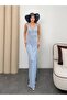 Breathable, Shimmering, Slit-Cut, Long Dress for Both Beach and Everyday Wear.