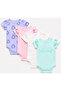 Baby Girl Pink 4-Piece Short Sleeve Bodysuit Set