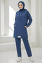 Armalı Double Pocket Vortex Double Set - 27982-Indigo