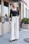 Square Neck Three Quarter Sleeve Stylish Body Blouse-Sax - 2
