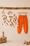 Baby Boy Set Carrot Patterned 2-Piece Set Top and Bottom Seasonal Baby Set - 4