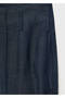 Wide Leg Stitching Detail Denim Pants - 5