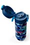 Kids Navy Blue Shark Patterned Steel Thermos with Straw and Direct Drinking 500 ml 31930 - 4