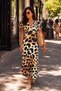 Women's V-Neck Pleated Satin Midi Dress - 5