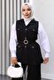 Ornamental Pocket Detailed Vest Suit Black 19249 - 2