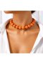 Magnolia Big Acrylic Beads Choker Necklace 5 Colors - 2